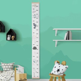 Growth Height Chart Wall Hanging, Growth Height Chart for Children, Simple and Creative Decorative Wall Sticker, Wall Hanging with Lanyard for Measuring Height 200 x 21 cm
