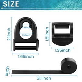 HLOGREE 2Pcs Kayak Seat Clips Replacement & 4Pcs Straps,Kayak Seat Clip Parts for Lifetime Emotional,Kayak Seat Belt Clips,Kayak Seat Repair Clip,Kayak Straps Seat Clip with Straps,Kayak Accessories