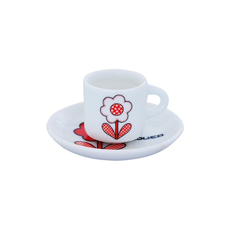 Rene Naido 700716 Flower Miniature Cup & Saucer, 0.7 fl