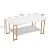 White Marble Print Coffee Table with Gold Metal Legs, 2