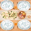 50Pcs Coastal Turtle Ocean Green Large Oval Paper Plate 12
