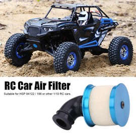RC Car Air Filter, Sponge Open Aluminium Alloy 1/10 RC Car Air Filter for HSP 94122/188 Car Truck(Blue)