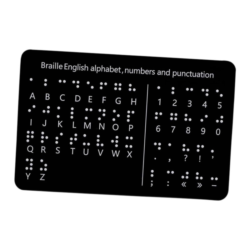 Fenteer Braille Alphabet Board Teaching Aid Tactile Braille School Supplies