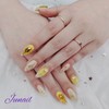❣️ Sunflower 2 Handmade Nail Tips ✨ - Long Ballerina