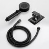 Monaco Olive 5-stage modern black shower + shower hose +