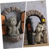 Kisangel 2pcs Resin Dragon Garden Decoration Resin Dragon Statue Outdoor