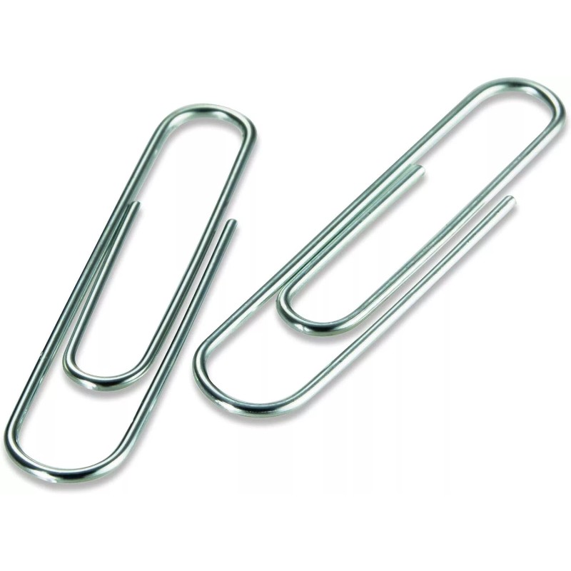 OFFICEMATE 99911 Paper Clips,No. 1,Silver,Steel