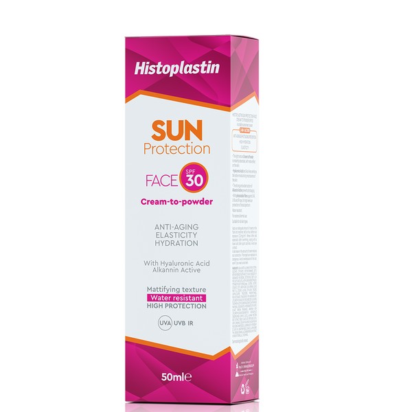 Histoplastin Sun Protection Tinted Face Cream to Powder Medium SPF30,