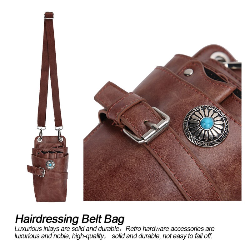 Barber Scissor Pouch Holster with Belt Hairdressing Waist Holder Case