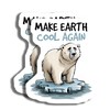 2-Pack Polar Bear Climate Stickers - Make Earth Cool Again