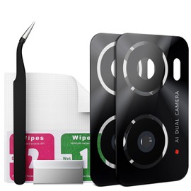 Eonpam 2 Pack Camera Glass for Oppo A76 Original Rear Camera Lens Glass Replacement HD Camera Protection Camera Glass+ Repair Kit