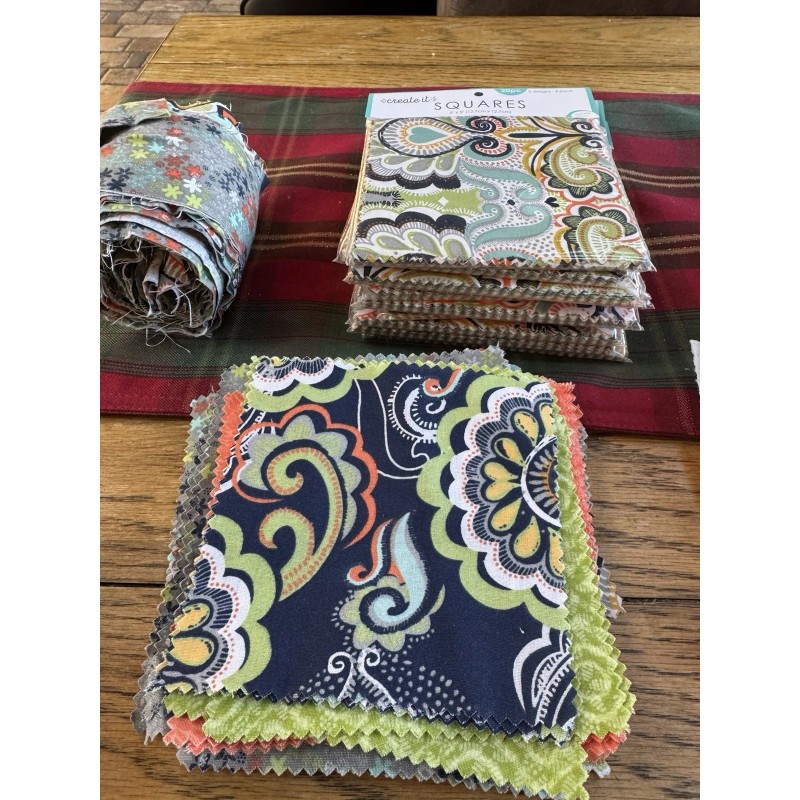 Create It Squares 5x5 Cotton Amari Design 20 per package