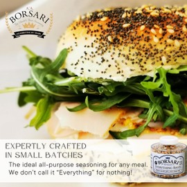 Borsari Everything Bagel Seasoning - Gourmet Bagel Seasoning With Sea Salt and Poppy Seeds - Gluten Free and Keto Friendly Spice for Cooking - Flavorful Seasoning - 19oz