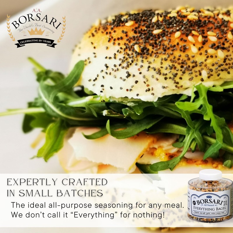 Borsari Everything Bagel Seasoning - Gourmet Bagel Seasoning With Sea