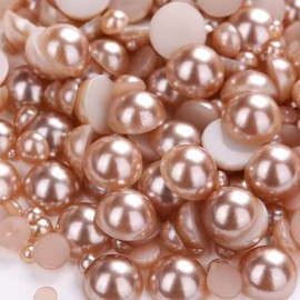 Flatback Pearls for Crafting 3000PCS Mixed Sizes 4/5/6/8/10/12mm Half Pearls for Crafts Faux Black Half Round Flat Back Pearl Beads for Nail Art Tumbler Clothes Shoes Crocs Wedding Decoration
