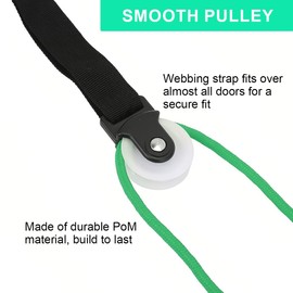 KSJEHW Sports Shoulder Physiotherapy Pulley | Fitness Gymnastics Rope with Handles and Attachment | Shoulder Pulley for Training, Rehabilitation, Rehab, Shoulder Mobility (Verde)