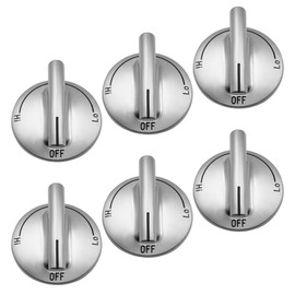 6Pcs UPGRADED 7733P410-60 Surface Burner Knob,Gas stove knobs Replacement for Whirl-pool/May-tag/Jenn-Air/Kitchen-Aid Gas Cooktop Stove,Replaces 74007733 AP5668987 Chrome Plated stove knobs Set
