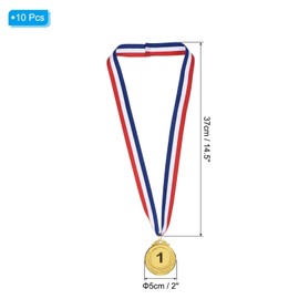 PATIKIL 2 Inch Gold Winner Award Medals, 10 Pack Style Award Medals 1st Prizes with Ribbon for Games Sports Competitions