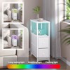 TUTOTAK Small Narrow LED End Table with Charging Station, Side