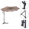 Tangkula Patio Umbrella, 10 ft Outdoor Offset Hanging Umbrella with