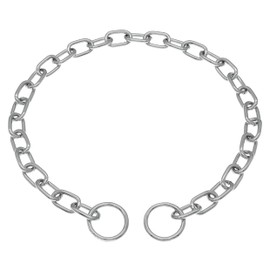 Herm Sprenger Chrome Plated Steel Fur Saver Dog Collar with Medium Link Professional Training Collar for Small Medium Large Dogs Correction Slip Chain Made in Germany (20 inches (50 cm))