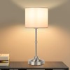 baishezhuan Cordless LED Table Lamp,Portables Fabric Shade Desk Lamps, 5000mAh
