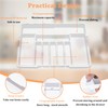 Spaclear Large Silverware Drawer Organizer Expandable Kitchen Utensil Organizer BPA