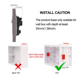 5 Pack CNBINGO Double Switched Socket, 13 Amp Electric Power Socket, PC Wall Plate Outlet