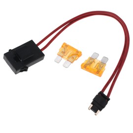 ZOOKOTO 32V Low Profile Mini Fuse Adapter Tap Fuse Kit with 2 Pcs 5A Blade Style Fuse, Electrical Circuit Protection Fuse Tap Adapter Fuse Holder Connector for Car Boat Truck RV SUV