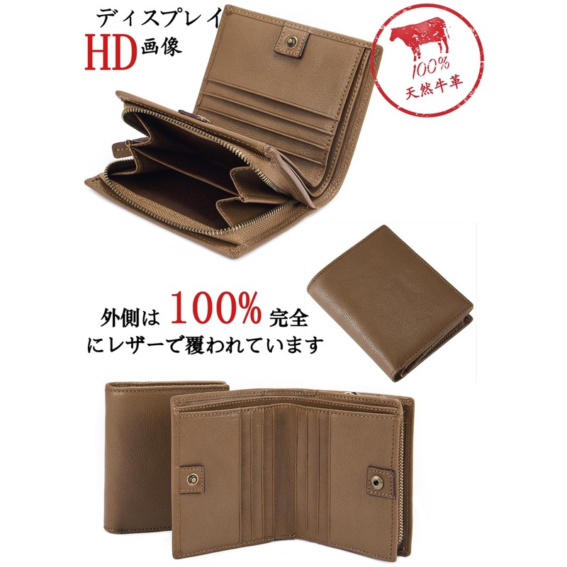 [Elegant Life] Genuine Leather Wallet, Natural Cowhide Leather Wallet, Men's,
