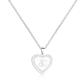 imani Sabrina Necklace Inspired Heart Necklace Jewelry Album Merch Accessories for Women Fans Costume Outfit Dress Decor (white)