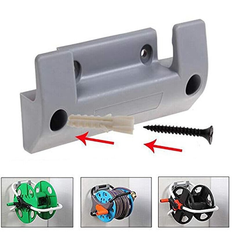 Garden Hose Reel PVC Wall Mounted Hanger (Pack of 2)