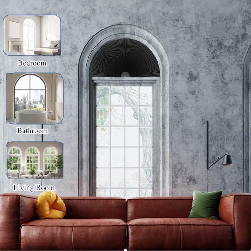 Arch Window Shade Blackout Cellular Shades Half Circle Moon Small