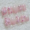 Cherry Blossom Gomdango Handmade Nail Tip Temperature Change - Short