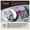 S4Sassy Pink Stripe & Ranunculus Floral Cotton Napkin Printed Everyday