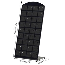 Earring Holders, 6 Pieces 72 Holes Stud Earrings Holder Organiser Black Earring Holder Organiser Jewellery Stand Earring Stand Display L-shaped Earring Jewellery Display for Earring Jewellery, Black