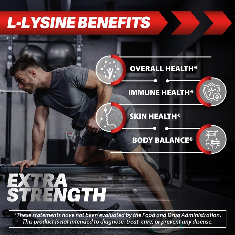 L-Lysine 1,000mg Capsules + Olive Leaf 200mg + Garlic Bulb