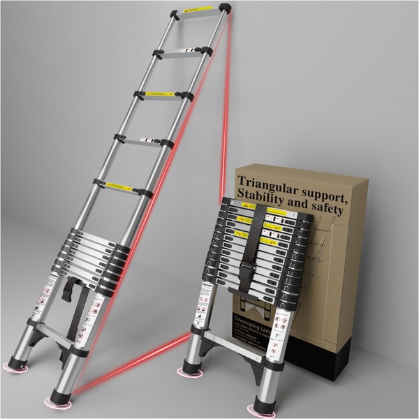 Telescoping Ladder Extension Telescopic Collapsible - 12.5 FT Rv Telescope