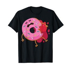 Cute Cartoon Donut Character For Kids Design T-Shirt