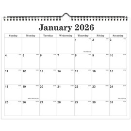 2026 Calendar - 2026-2027 Wall Calendar from January 2026 - June 2027, 18 Months Calendar with Premium Paper, Twin-Wire Binding & Hanging Hook, 8.5" x 11", Golden