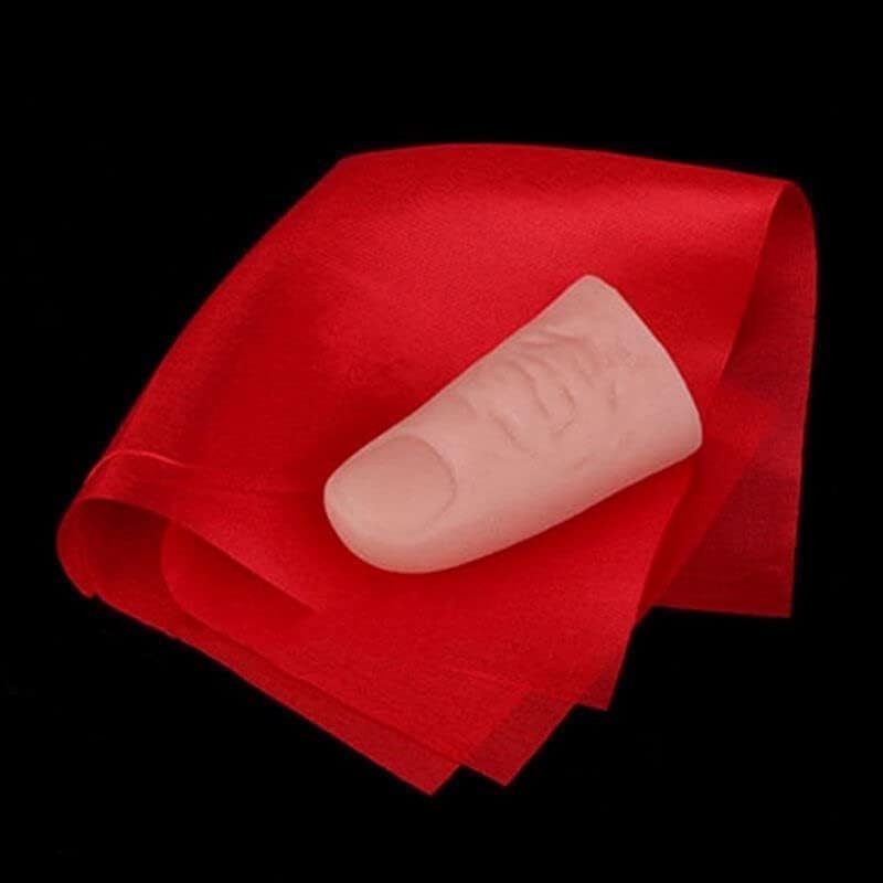 2 Pcs Thumb Tip Magic Tricks Fake Thumb Tip Silk