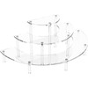 3-Tier Acrylic Display Risers – Half Moon Clear Stand for