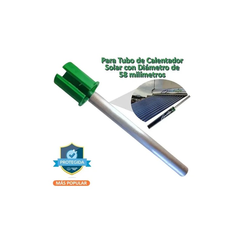 2 Barra Magnesio Para Calentador Solar Cadaptador Plástico