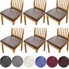 HFCNMY Seat Covers for Dining Chairs, 6 Pack Stretch Waterproof