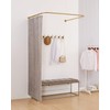 Yampos U Shaped Shower Curtain Rod Gold, [Both Sides: 23.6"-52",