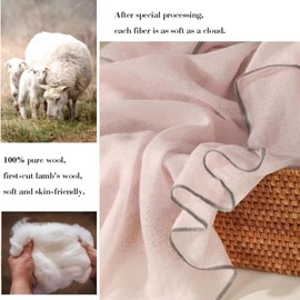 Cashmere-Soft Water-Soluble Wool Scarf Shawl - 200GSM Lightweight Pashmina Wrap for Women, Elegant Travel & Wedding Accessory with Evening Dress