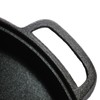 Opexscal Cast Iron Skillet with Tempered Glass Lid, 12-Inch Double