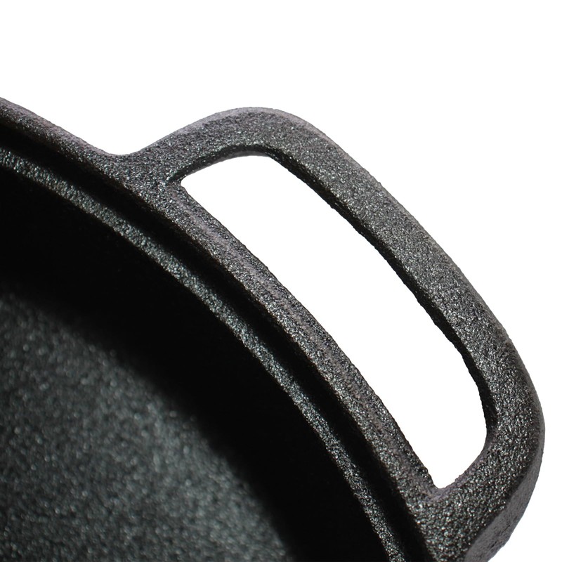Opexscal Cast Iron Skillet with Tempered Glass Lid, 12-Inch Double