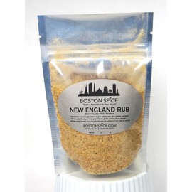 Boston Spice New England Rub Barbecue Handmade Gourmet Seasoning Dry Rub With Vermont Maple Sugar For Beef Pork Poultry Seafood Ribs Roast Vegetables Smoker Grilling BBQ 1/4 Cup wt. 1.5oz/44g