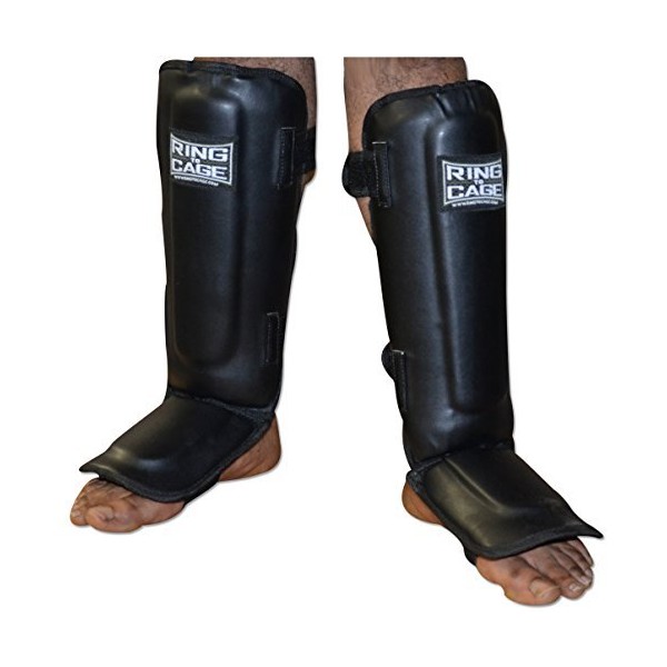 Ring to Cage Muay Thai Pro-Style Shin Instep for Muay Thai, MMA, Kickboxing, Stand up-Regular